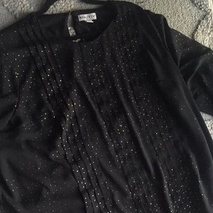 Black and gold dot blouse